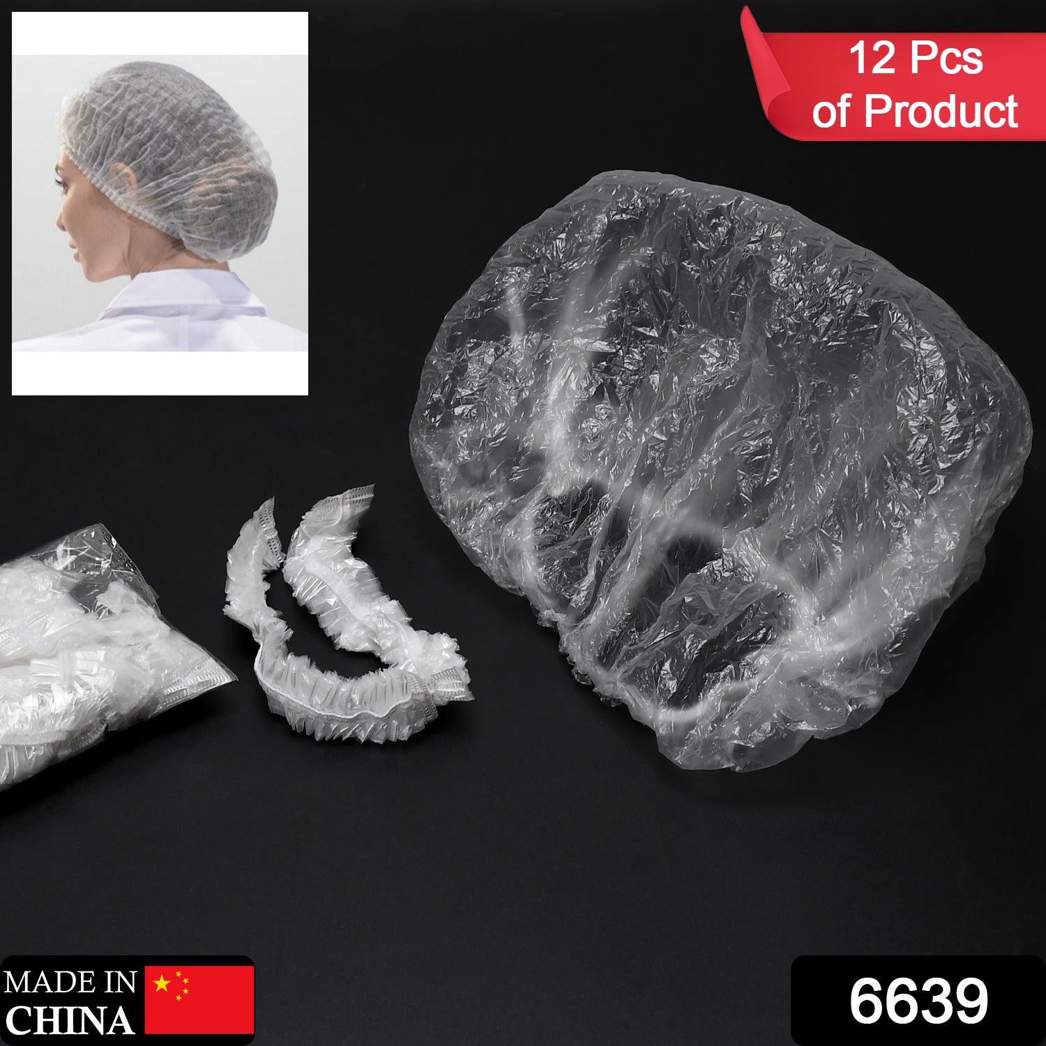 6639 Disposable Shower Caps For Women Larger Thicker Waterproof And Individually Wrapped Plastic Elastic Hair Bath Caps For Hotel And Spa Hair Salon Home Use Portable Travel (Pack Of 12) 6639 Disposable Shower Caps For Women Larger Thicker Waterproof And Individually Wrapped Plastic Elastic Hair Bath Caps For Hotel And Spa Hair Salon Home Use Portable Travel (Pack Of 12)